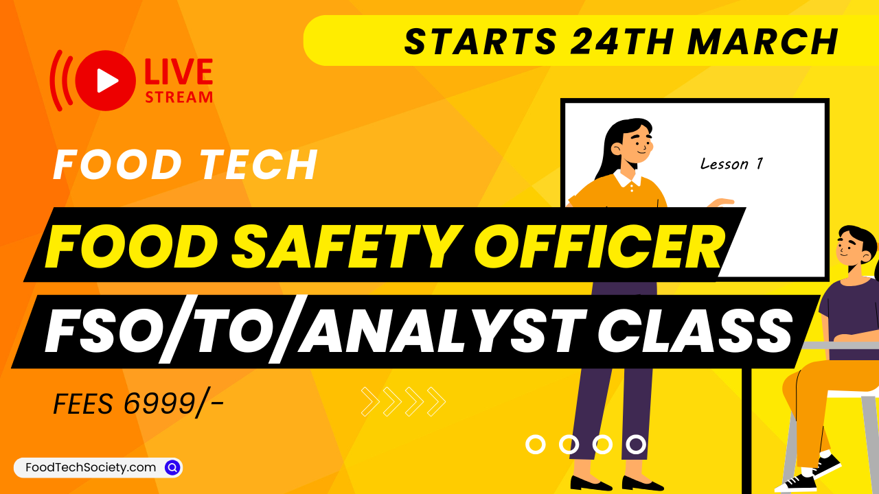Food Safety Officer, FSSAI Technical Officer and FSSAI Food analyst Examination – Online Classes