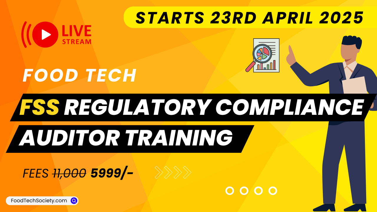 FSSAI Food Safety and Standards Regulatory Compliance Auditor Training